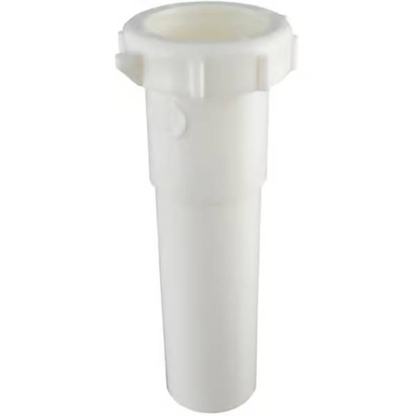 Photo of Extension Tube - 1-1/2" Slip Joint x 6" - White Polypropylene