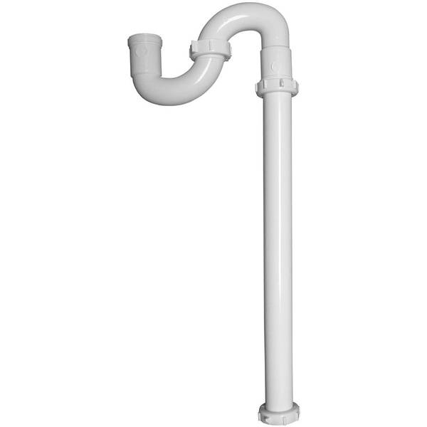 Photo of 1-1/4" x 20.5" White Plastic S-Trap