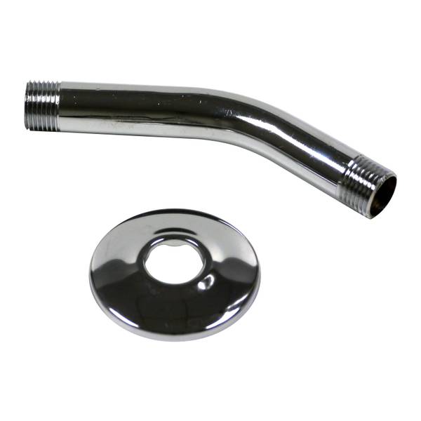 Photo of Shower Arm with Flange - 1/2" x 6" - Polished Chrome