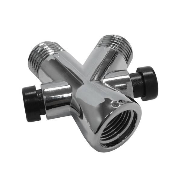 Photo of Shower Arm Diverter - 1/2" FIP x 1/2" MIP x 1/2" MIP - Chrome