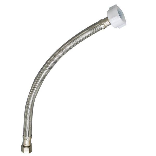 Photo of EZ Stainless Steel Faucet Supply Line - 3/8 in. Compression x 1/2 in. FIP x 20 in. - Lead