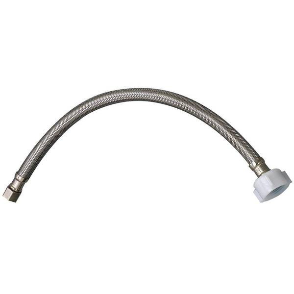 Photo of EZ Toilet Supply Tube Stainless Steel 3/8 Comp x 7/8 Inch Fill Valve x 20 Inch Long