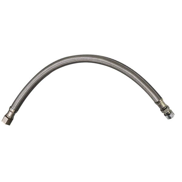 Photo of EZ Stainless Steel Faucet Supply Line - 3/8 in. Compression x Delta Style x 20 in. - Lead
