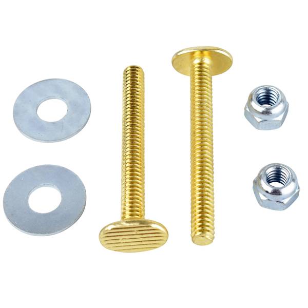 Photo of 1/4" 20-Thread x 2-1/4" Brass Plated Toilet Bolts