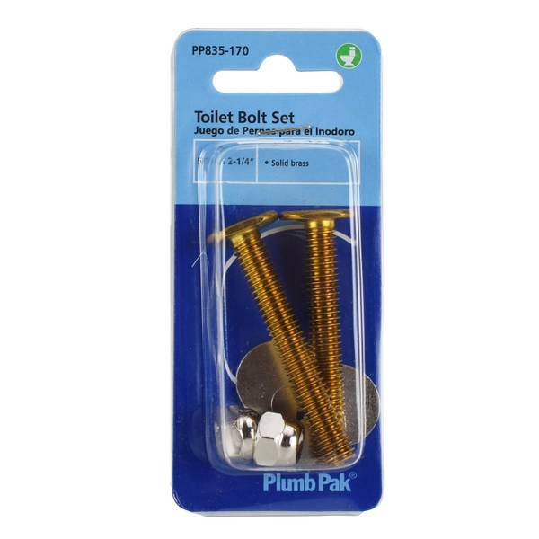 Photo of Solid Brass Toilet-to-Floor Bolt Set - 5/16 in. x 2-1/4 in.