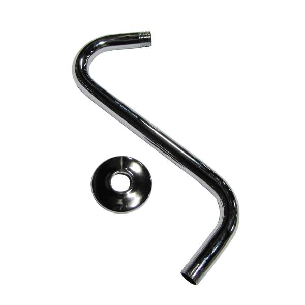 Photo of 1/2" S-Shaped Chrome Shower Arm