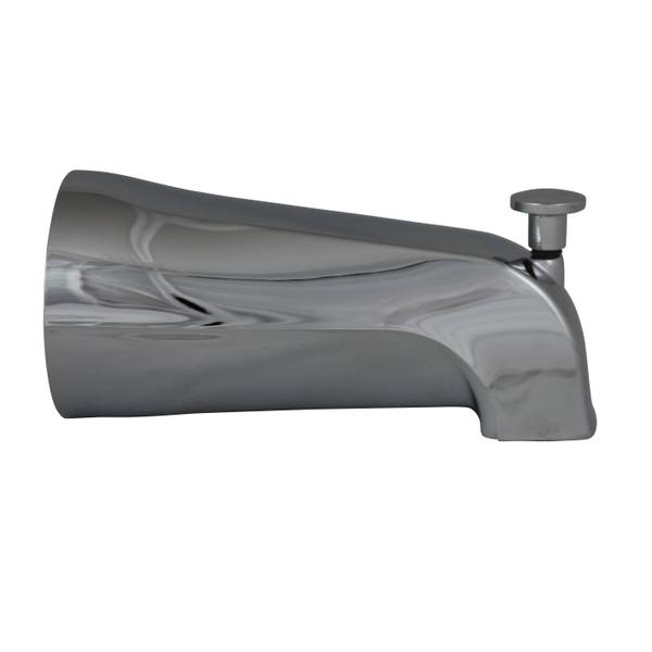 Photo of Bathtub Spout with Front End Diverter - Chrome Plated - 1/2" IPS