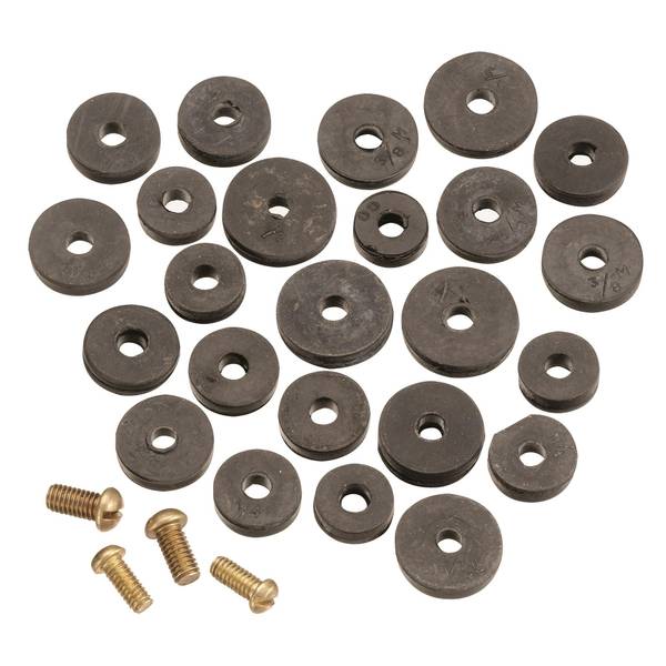 Photo of Flat Faucet Washer Assortment - 20 Washers with 4 Screws