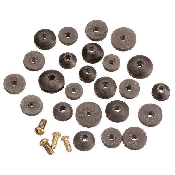 Photo of Beveled Faucet Washer Assortment - 24 Washers with Screws