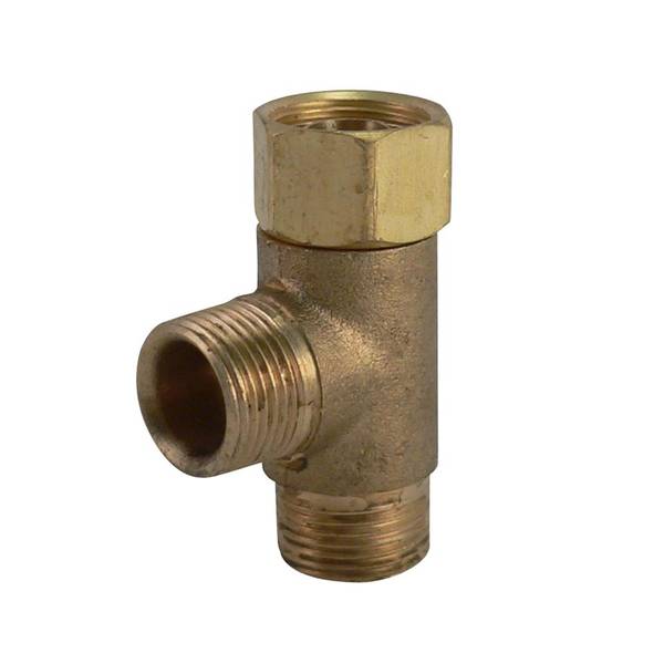 Photo of Add-A-Tee Adapter - 3/8" OD x 3/8" OD x 3/8" OD - Rough Brass - Lead Free