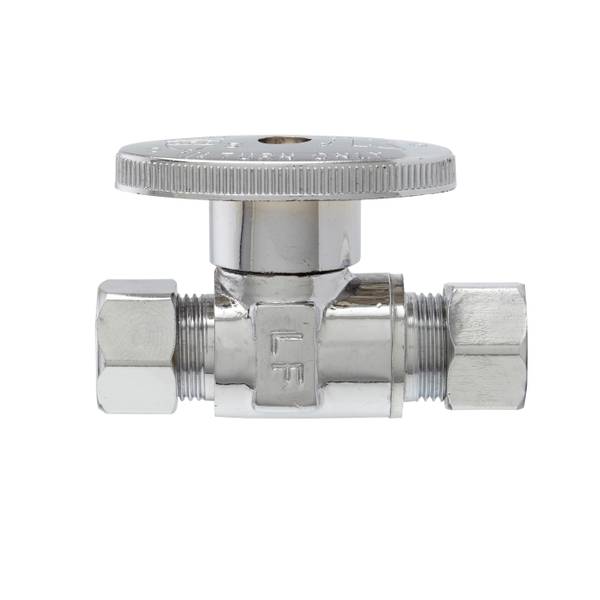 Photo of Quarter Turn Straight Valve - 1/2" FIP x 3/8" OD - Lead Free