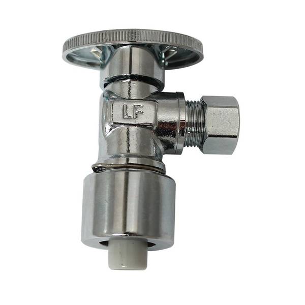 Photo of Quarter Turn Angle Valve - Quick Lock Push Fit - 1/2" x 3/8" OD - Lead Free