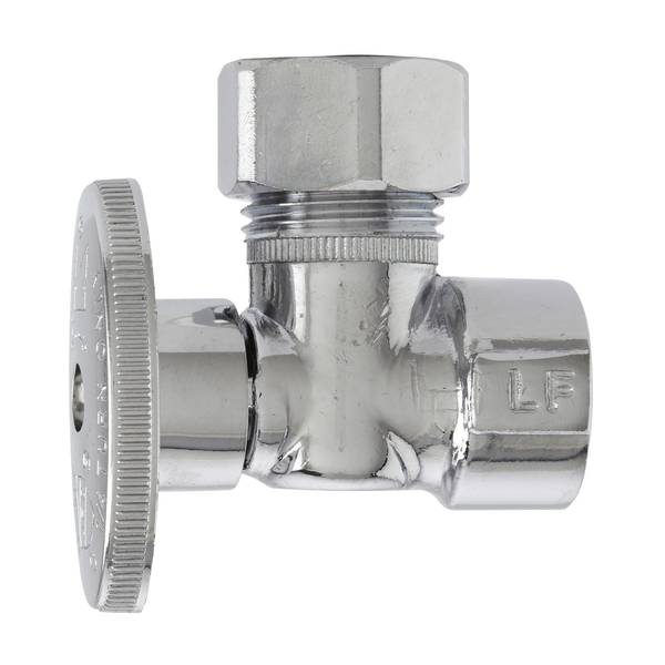 Photo of Angled Supply Valve 1/2 Female Pipe Thread x 3/8 Compression