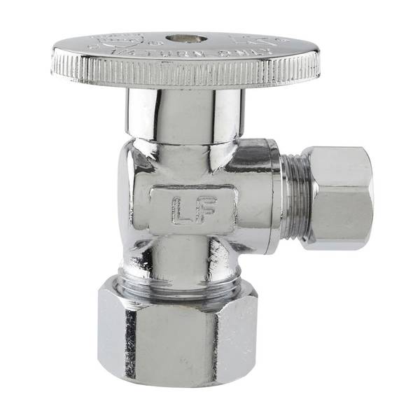 Photo of Angled Supply Valve 5/8OD (1/2 Copper) x 3/8OD