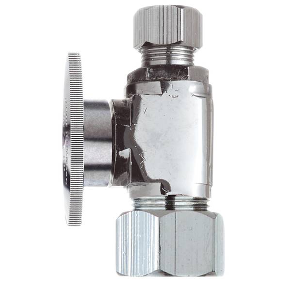 Photo of Chrome Plated Brass Quarter Turn Straight Valve
