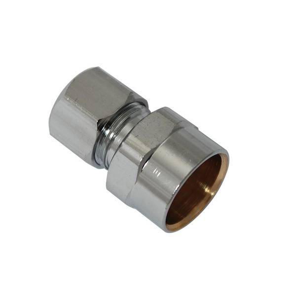 Photo of Straight Connector 1/2 inch Copper to 3/8 Comp