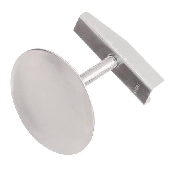 Photo of Chrome Faucet Hole Cover with Bolt and Nut - 1-3/4" Diameter, Chrome Finish