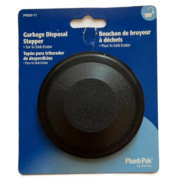 2-Pack Garbage Disposal Sink Stopper – Heavy-Duty Rubber Plug, Fits 3-3/8