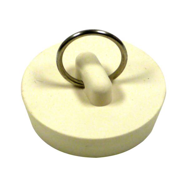 Photo of White Rubber Drain Stopper - Duo Fit 1-5/8" to 1-3/4"