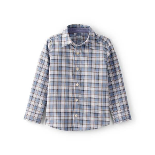 Photo of Toddler Boy's Plaid Cotton Long-Sleeve Button-Down Shirt