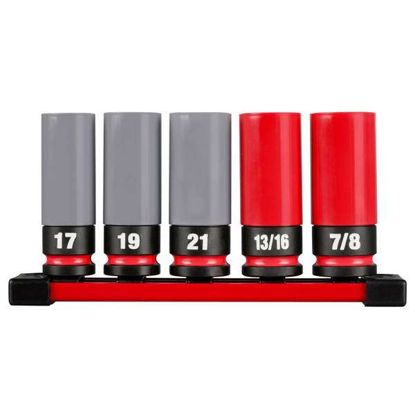 Milwaukee SHOCKWAVE Impact Duty 1/2 Drive SAE & Metric 5-Piece Lug
