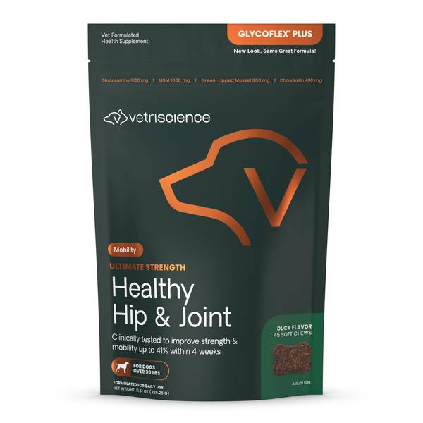 Photo of 45-Count GlycoFlex Plus Ultimate Strength Healthy Hip and Joint Duck Flavor Dog Chews