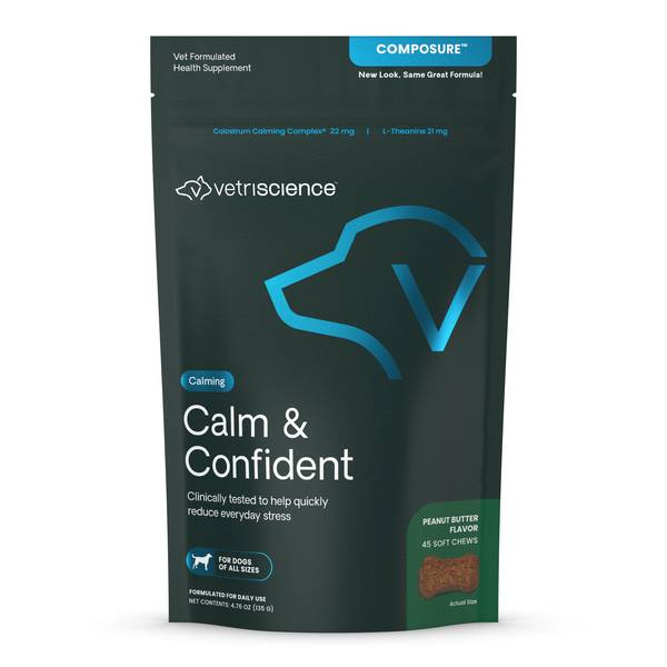 Photo of 45-Count Calm and Confident Peanut Butter Flavor Composure Supplement Dog Chews