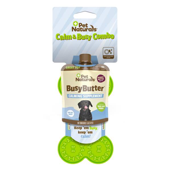 Photo of 1.5 oz BusyButter Calm and Busy Combo Kit Lick Mat and Calming Peanut Butter Pouch