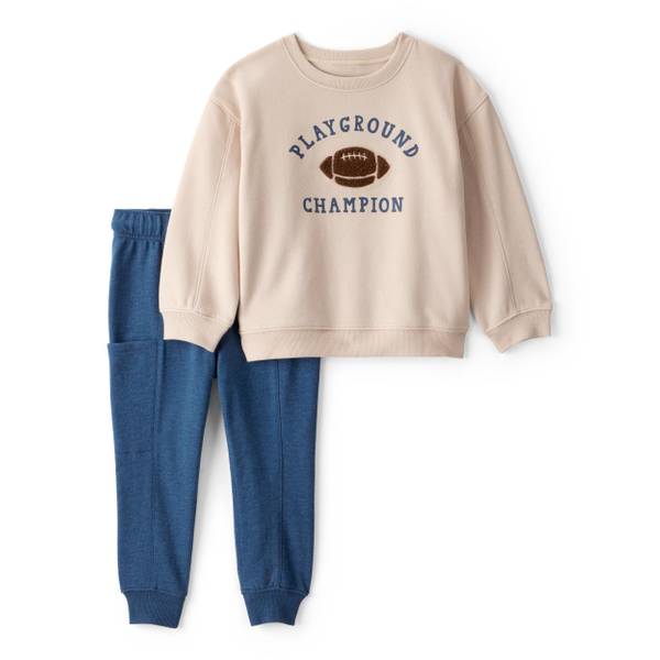 Photo of Toddler Boy's Football Long-Sleeve Tee and Pant Set