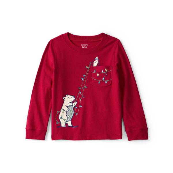 Photo of Toddler Boy's Polar Bear Holiday T-Shirt
