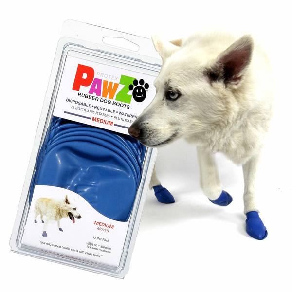 Photo of Medium Blue Rubber Dog Boots
