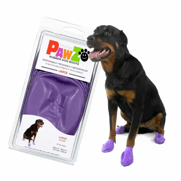 PawZ Large Purple Rubber Dog Boots - 67300105 | Blain's Farm & Fleet