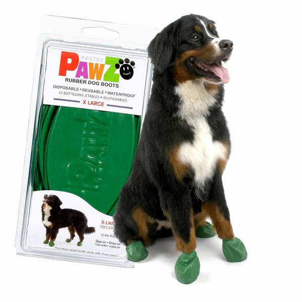 Photo of X-Large Green Rubber Dog Boots