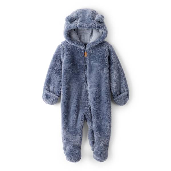 Photo of Infant Girl's Sherpa Long-Sleeve Hooded Jumpsuit