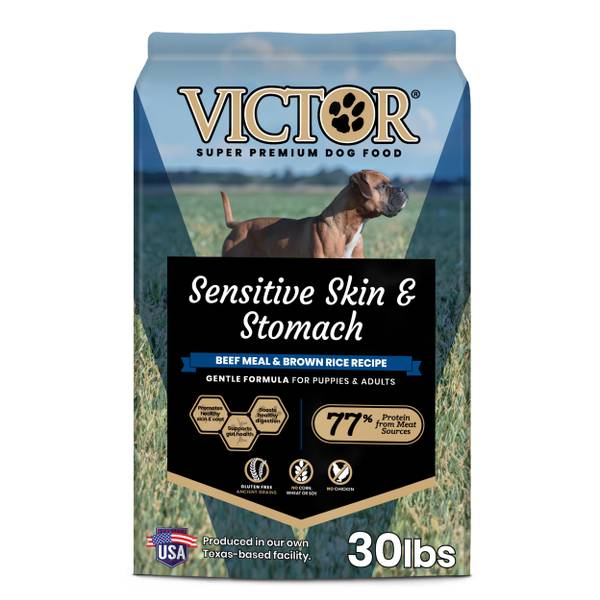 Victor Sensitive Skin and Stomach, Beef Meal and Brown Rice Recipe