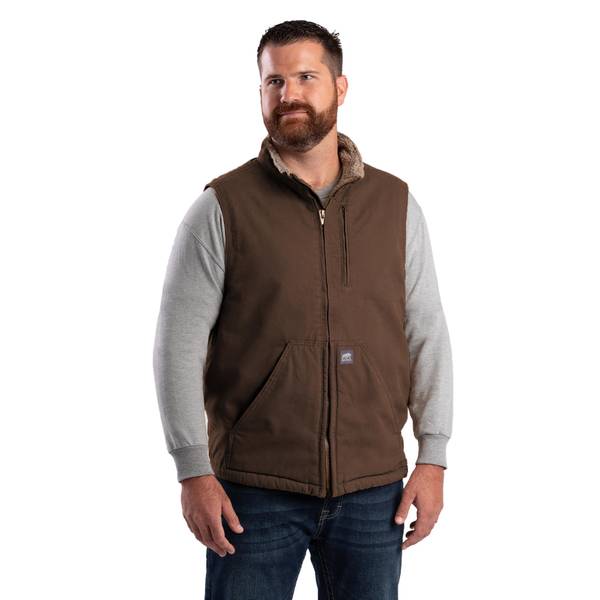Photo of Men's Heartland Sherpa-Lined Washed Duck Vest