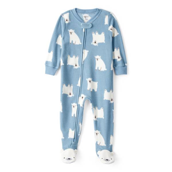 Photo of Toddler Boy's Polar Bear Fleece Footie Pajama