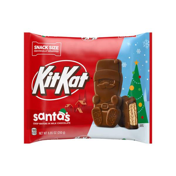 Photo of Milk Chocolate Wafer Snack Size Santas, Christmas, Candy Bag, 8.85 oz