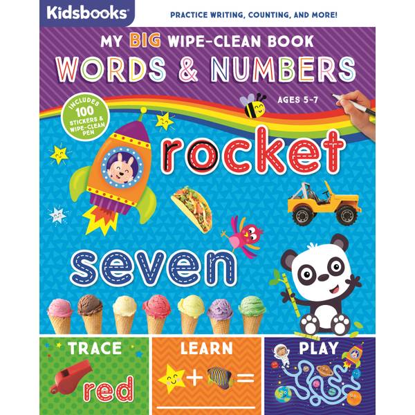 ISBN 9781628854626 product image for KidsBooks Publishing My Big Wipe Clean Words 'n Numbers | upcitemdb.com