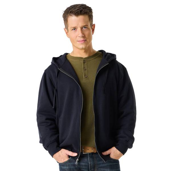 Photo of Men's Long Sleeve Zip Front Hooded Sweatshirt