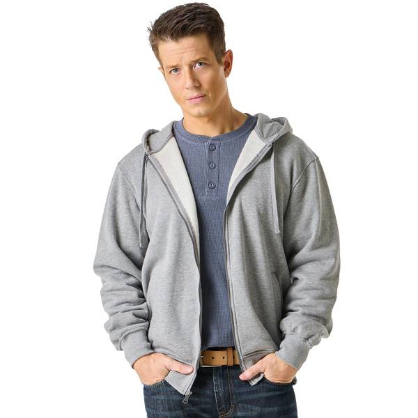 Photo of Men's Long Sleeve Zip Front Hooded Sweatshirt