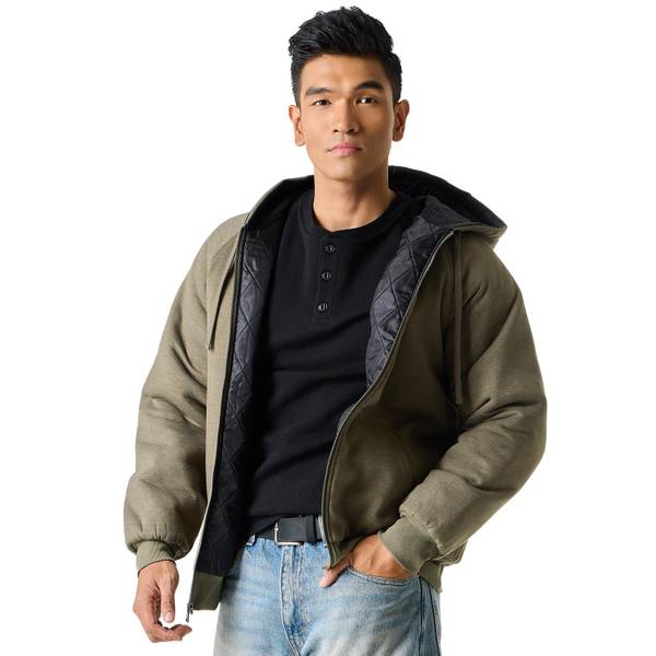Photo of Men's Long Sleeve Zip-Front Hooded Lined Sweatshirt