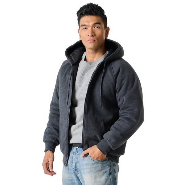 Photo of Men's Long Sleeve Zip-Front Hooded Lined Sweatshirt
