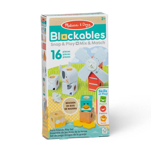 Melissa & Doug Blockables Farm Friends Play Set
