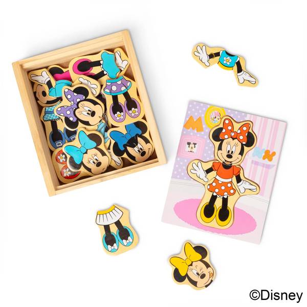 Melissa & Doug Disney Minnie Mouse Wooden Mix & Match Dress-Up