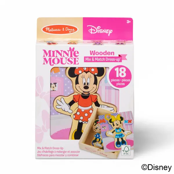 Melissa & Doug Disney Minnie Mouse Wooden Mix & Match Dress-Up