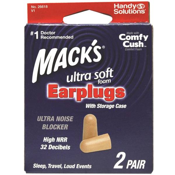Photo of 2-Pair Mack's Foam Earplugs