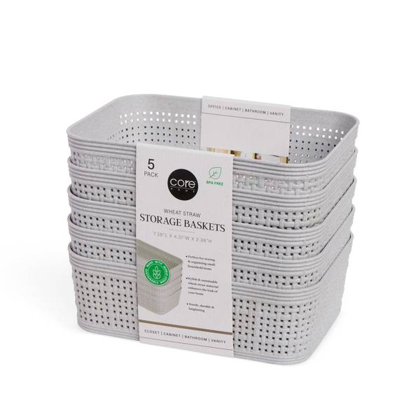 Photo of 5-Pack Cloud Wheat Straw Baskets