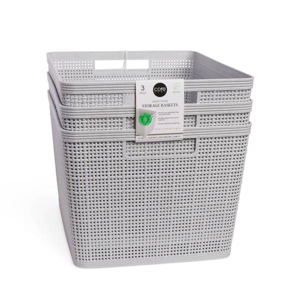 Photo of 3-Pack Large Cloud Wheat Straw Baskets