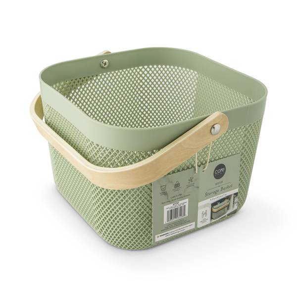 Photo of 9.84" Mesh Basket With Wood Handle